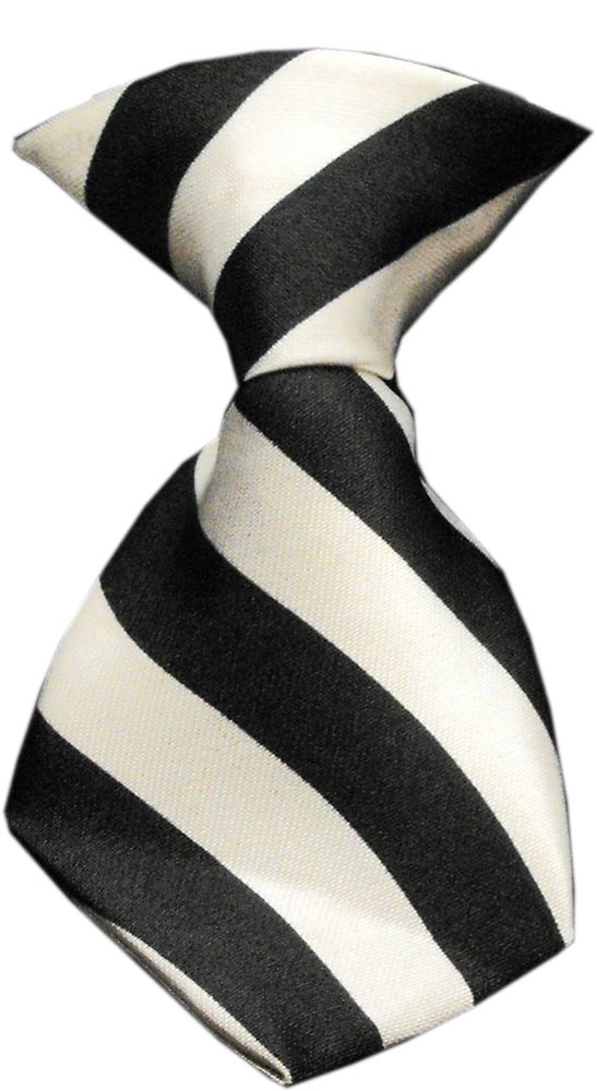 Dog Neck Tie Striped White